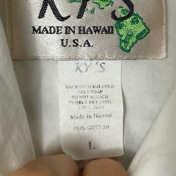 KY's Vintage Men's Button Up Hawaiian Shirt Size Large - Picture 2 of 6